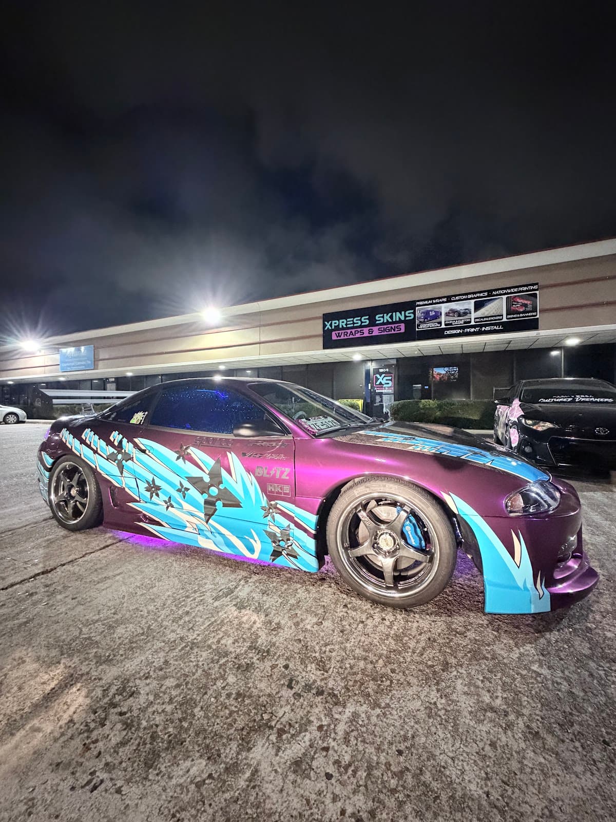 Itasha wrap with glossy lamination